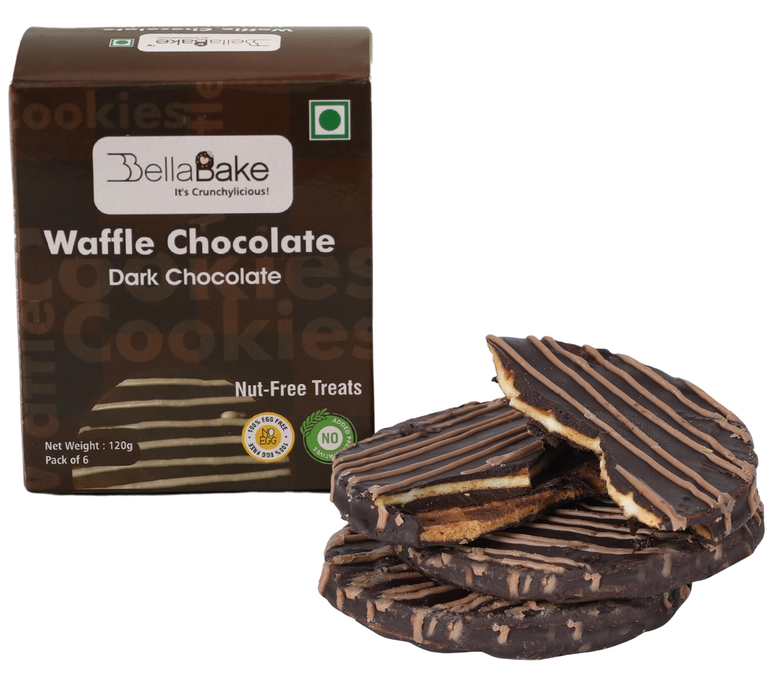Waffle Chocolate Dark-(Pack of 6 | 120 Gram)